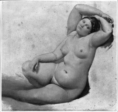 Studie voor het Turkse bad door Jean Auguste Dominique Ingres